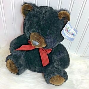 Fluffyville New Beat Minky Plush Bear Stuffed Animal Toy 10.5 in seated
